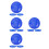 12Pcs Large Blue Plastic for Home Use with Storage Tray 10