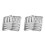 2Pièces Moule Fabrication Saucisse Acier Argent 10