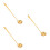 3Pcs Golden Stainless Steel Serving Spoon Long Handle Kitchen Ladles 9
