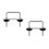 2Pièces Fixations U-Bolt Argentées Pour Barres Coffres De Toit Auto 10