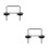2Pièces Fixations U-Bolt Argentées Pour Barres Coffres De Toit Auto 9