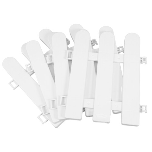 16Pcs White Plastic Flower Bed Fence Durable Garden Yard Decor Edging 1