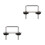 2Pièces Fixations U-Bolt Argentées Pour Barres Coffres De Toit Auto 6