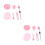 2Pièces Kit Outils DIY Rose Bols Spatule Et Pinceau 9
