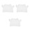 3Pcs DIY White Clothes for Bear Dolls Soft Plush Toy Shirts 5