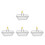 4Pcs Sturdy Silver Iron Mini Shopping Basket Desktop Storage and Decor 7