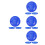 12Pcs Large Blue Plastic for Home Use with Storage Tray 8