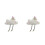 2Pcs Soft White Smile Cloud Plush Toy Throw Pillow Sofa Cushion 3