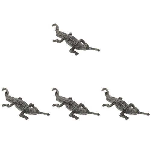 4Pcs Plastic Animal Simulation Model Black Decorative Ornament 2