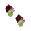 2Pcs Green Rustic Ceramic Jar Airtight Candy Storage Canisters 8