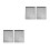 4Pcs Black Sheer Curtains Polyester Voile Window Drapes Rod Pocket 4