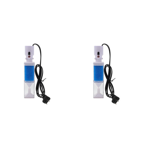2Pcs Small Fish Tank Filtration System Plastic Filter Pump 2