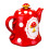 2Pcs Red Ceramic Water Kettle for Home Office Party 1