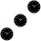 3Pcs Modern Wall Clock Plastic Shell Multi Color Silent Wall Decor 6