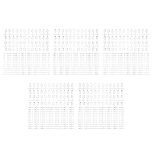 60Sets Semi-Transparent Acrylic Nail Sample Tips Oval Nail Art Display 2