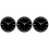 3Pcs Modern Wall Clock Plastic Shell Multi Color Silent Wall Decor 5