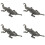 4Pcs Plastic Animal Simulation Model Black Decorative Ornament 5