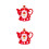 2Pcs Red Ceramic Water Kettle for Home Office Party 4