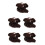 5Pièces Extensions Clip Queue De Courte Synthétique Marron 5