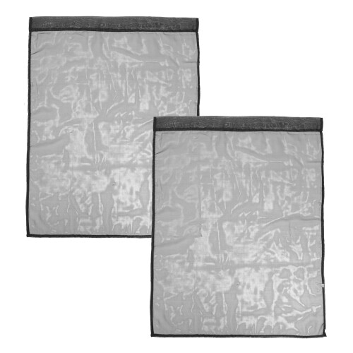 4Pcs Black Sheer Curtains Polyester Voile Window Drapes Rod Pocket 2