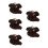 5Pièces Extensions Clip Queue De Courte Synthétique Marron 6