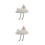2Pcs Soft White Smile Cloud Plush Toy Throw Pillow Sofa Cushion 5