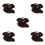 5Pièces Extensions Clip Queue De Courte Synthétique Marron 4