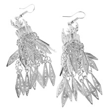 3Pairs Long White Tassel Earrings Alloy Vintage Drop Earrings Women