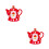 2Pcs Red Ceramic Water Kettle for Home Office Party 5