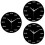 3Pcs Modern Wall Clock Plastic Shell Multi Color Silent Wall Decor 7