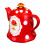 2Pcs Red Ceramic Water Kettle for Home Office Party 2
