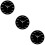 3Pcs Modern Wall Clock Plastic Shell Multi Color Silent Wall Decor 9