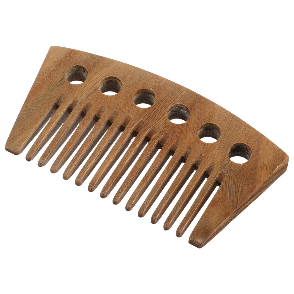 Happyyami Unisex 3Pcs Wood Wide Tooth Comb Natural Sandalwood Massage Comb For Hair