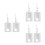 3Paren Wit Plastic Toilet Oorbellen Speels Dangle Dames 8