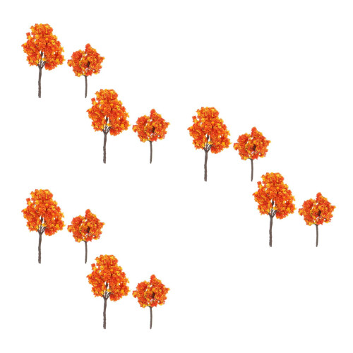 12Pcs Multi-Color Plastic Miniature Trees for Diorama Scenery DIY Use 2