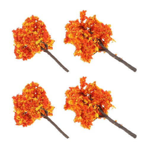 12Pcs Multi-Color Plastic Miniature Trees for Diorama Scenery DIY Use 1
