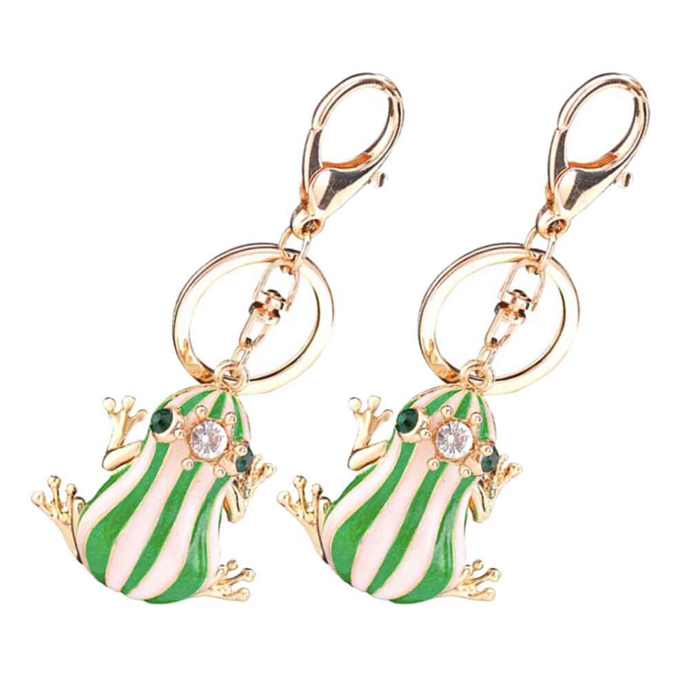 4St Kleurrijke Kikker Sleutelhangers Rugzak En Portemonnee-image