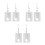 3Paren Wit Plastic Toilet Oorbellen Speels Dangle Dames 7