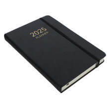 3Pcs Daily Use Monthly Planner 2025 Black Multifunction Notebook