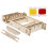 2Sets Creative Wood Weaving Loom Toy DIY Handmade Frame Beige 3