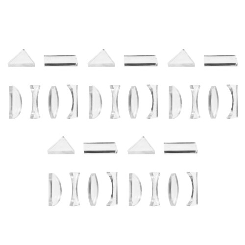 30Pcs Transparent Acrylic Concave Convex Lenses for Experimental Labs 2