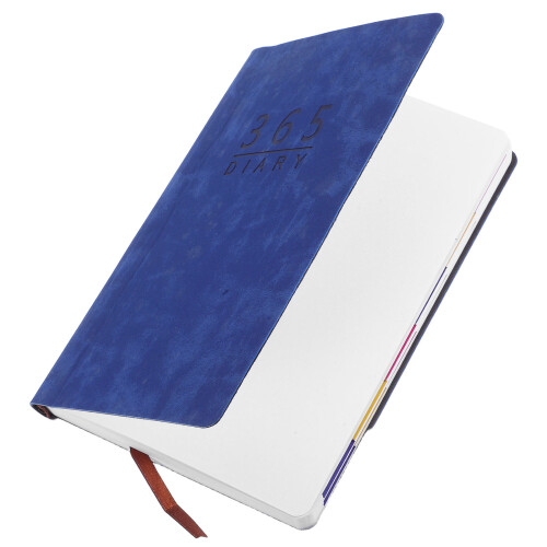 5Pcs Blue Academic Planner PU Cover Daily Writing Book Design 2