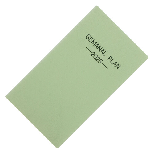 4Stk Wochenplaner Kalender Notizbuch PU Hellgrün Vielseitig 1