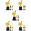 25Stk Goldene Kinder Trophäen Daumenform Für Und 10
