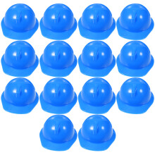 90Pcs Blue Mini Safety Hats Plastic Construction Caps for Doll Play