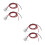 4Pcs Silver Mini LED Display Lights Aluminum Spotlights for Indoor Use 4