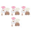 8Sets Kuscheltiere Pullover Und Hose Aus Bequemen Stoff Mehrfarbig 8