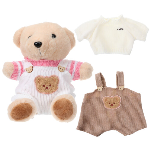 8Sets Kuscheltiere Pullover Und Hose Aus Bequemen Stoff Mehrfarbig 1
