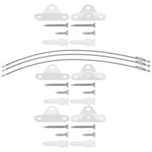 6Sets Durable White Furniture Safety Straps Anti Tip Home Anchor Kit