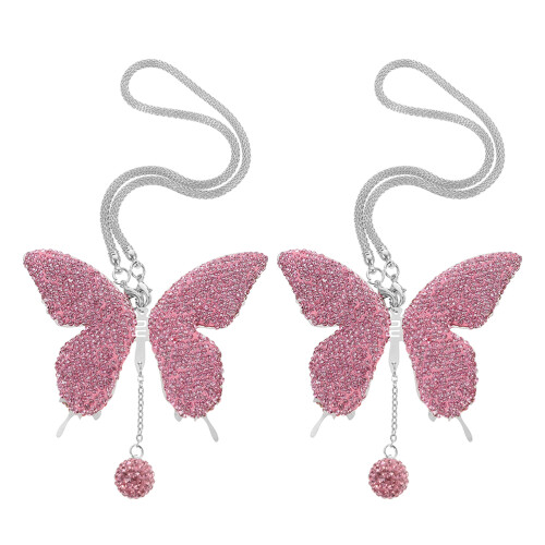 6Pièces Pendentifs Rose Perles Strass Pour Miroir